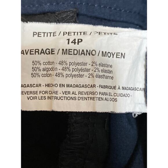 Gloria Vanderbilt Women's Navy Blue High Rise Straight Leg Trousers Pants Sz 14 - Picture 5 of 5